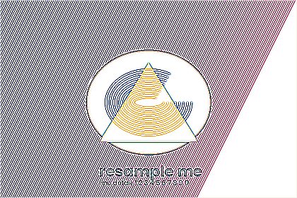 The sample image with the CONTOUR filter applied