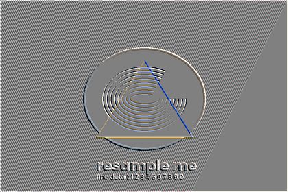 The sample image with the EMBOSS filter applied
