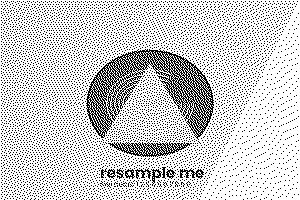 The sample image converted to one bit with dithering